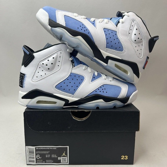 Nike Shoes Air Jordan 6 Retro GS “UNC/White University Blue” 2024
